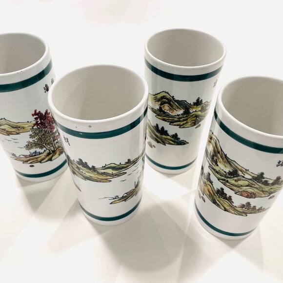 Point Blanc Taiwan Roc Set of Five Celadon Glazed Tumblers - Picture 9 of 9